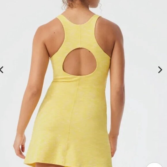 Outdoor Voices Yellow Flow Circle Back Exercise Dress - Picture 2 of 9
